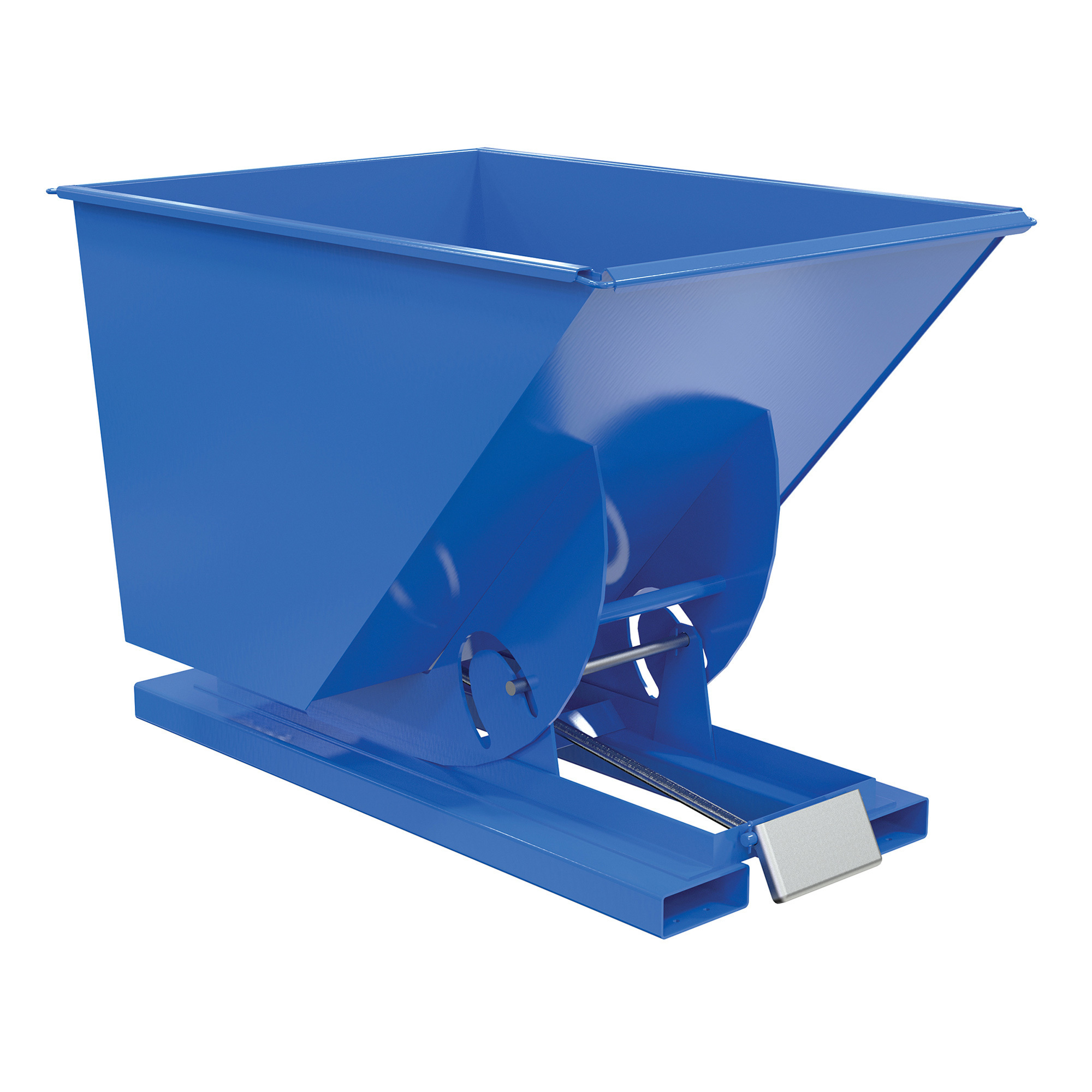 Vestil Self-Dumping Steel Hopper with Bumper Release - 1 Cu. Yd. Volume, 4,000-Lb. Capacity, Medium-Duty, Model# D-100-MD